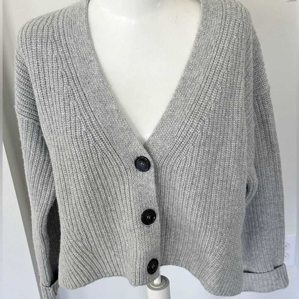Marco Polo Arvhive 15 Gray Cashmere Blend Cardigan M